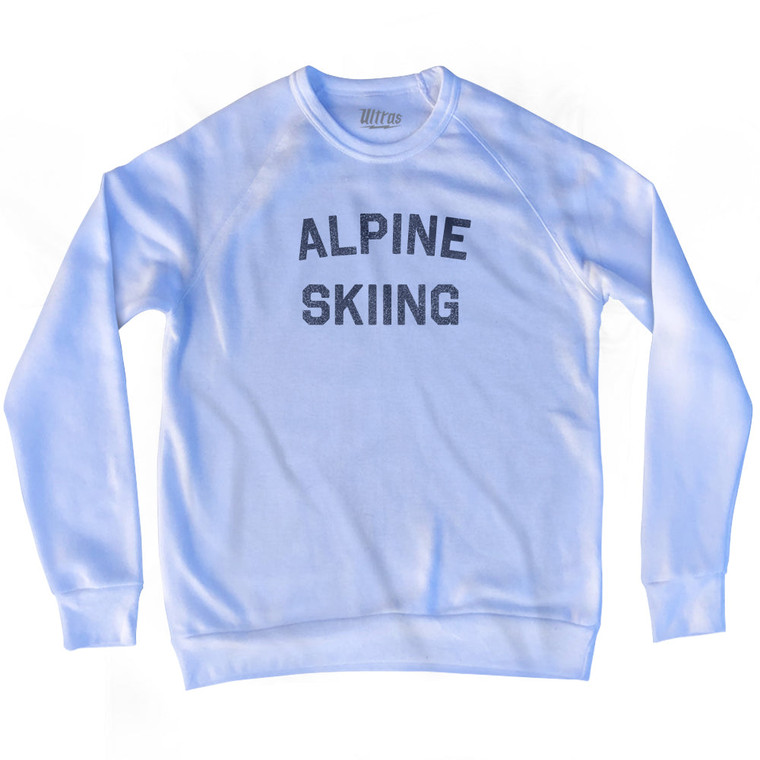 Alpine Skiing Adult Tri-Blend Sweatshirt - White