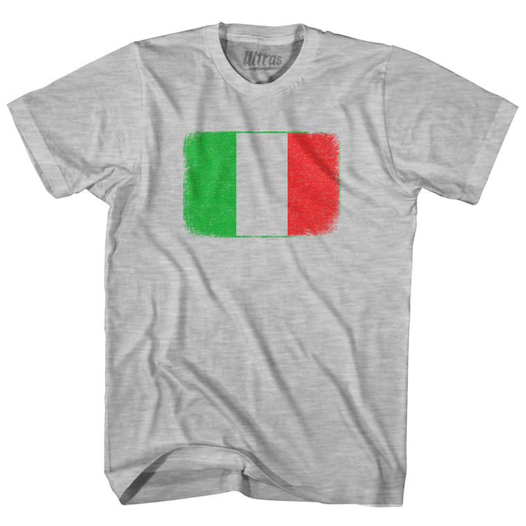 Italy Country Flag Womens Cotton Junior Cut T-Shirt - Grey Heather