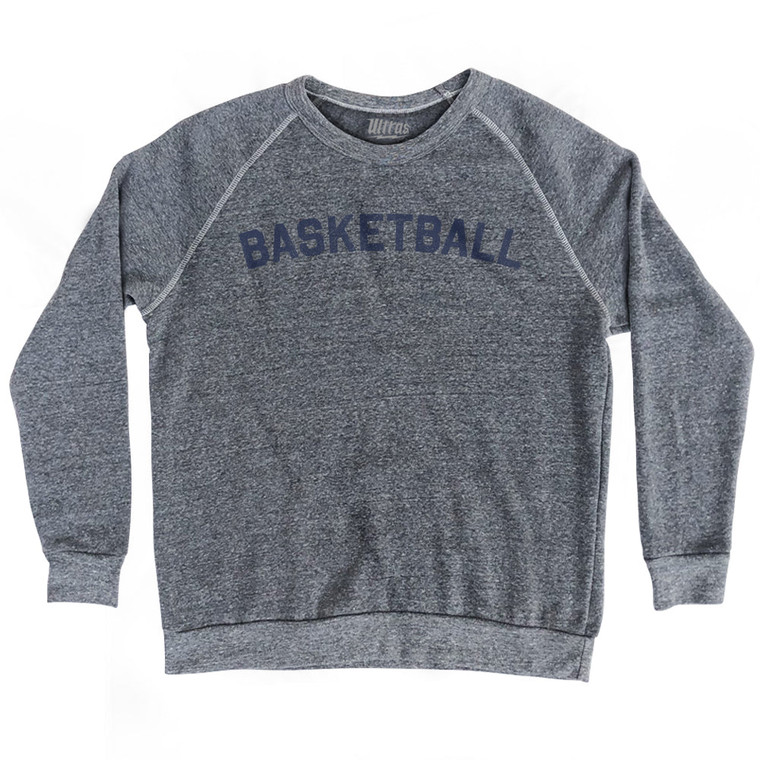Basketball Adult Tri-Blend Sweatshirt - Athletic Grey