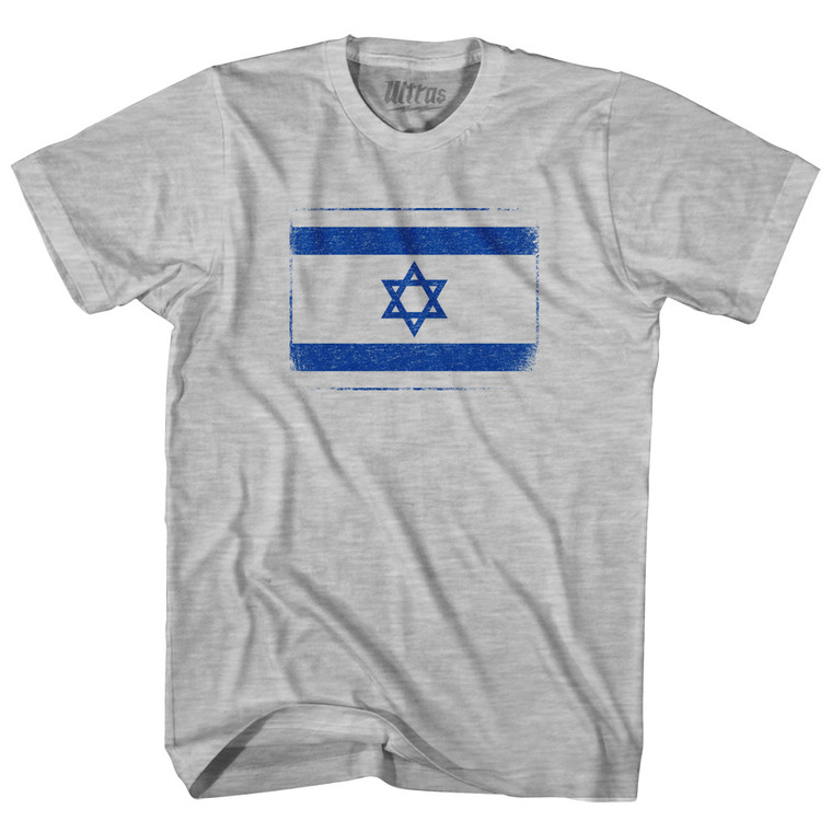 Israel Country Flag Womens Cotton Junior Cut T-Shirt - Grey Heather