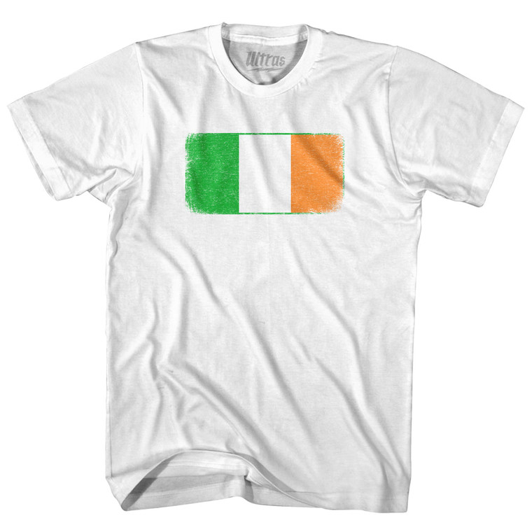 Ireland Country Flag Womens Cotton Junior Cut T-Shirt - White