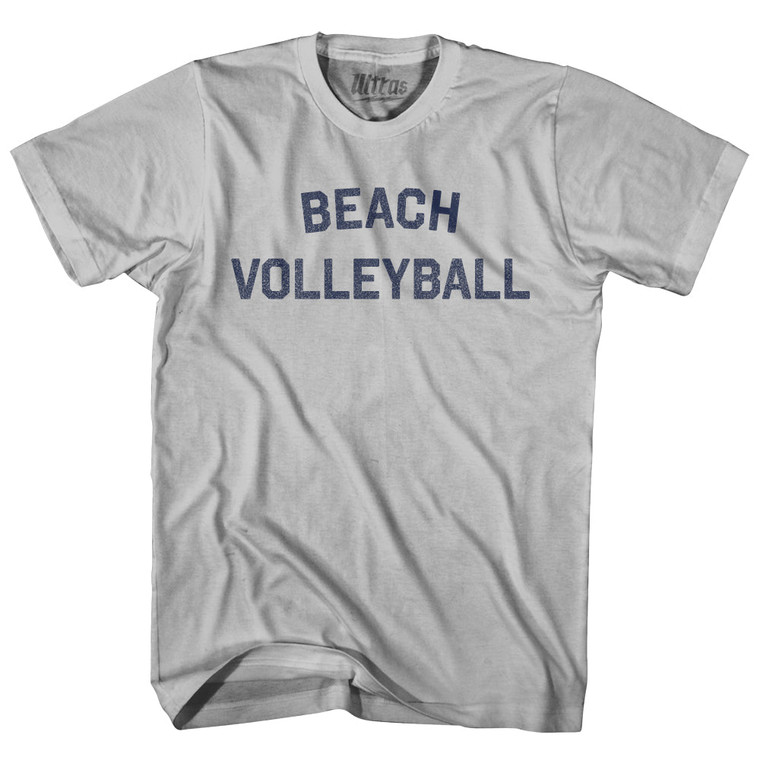 Beach Volleyball Adult Cotton T-shirt - Cool Grey