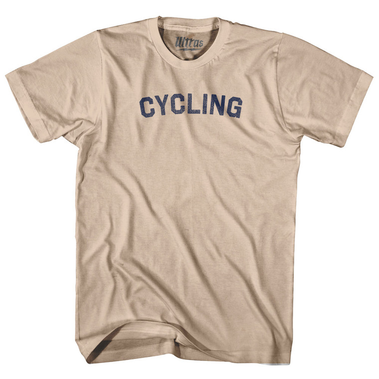 Cycling Adult Cotton T-shirt - Creme