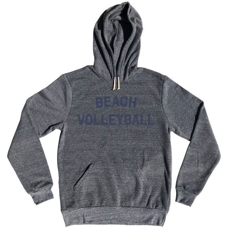 Beach Volleyball Tri-Blend Hoodie - Athletic Grey