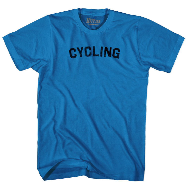 Cycling Adult Cotton T-shirt - Royal