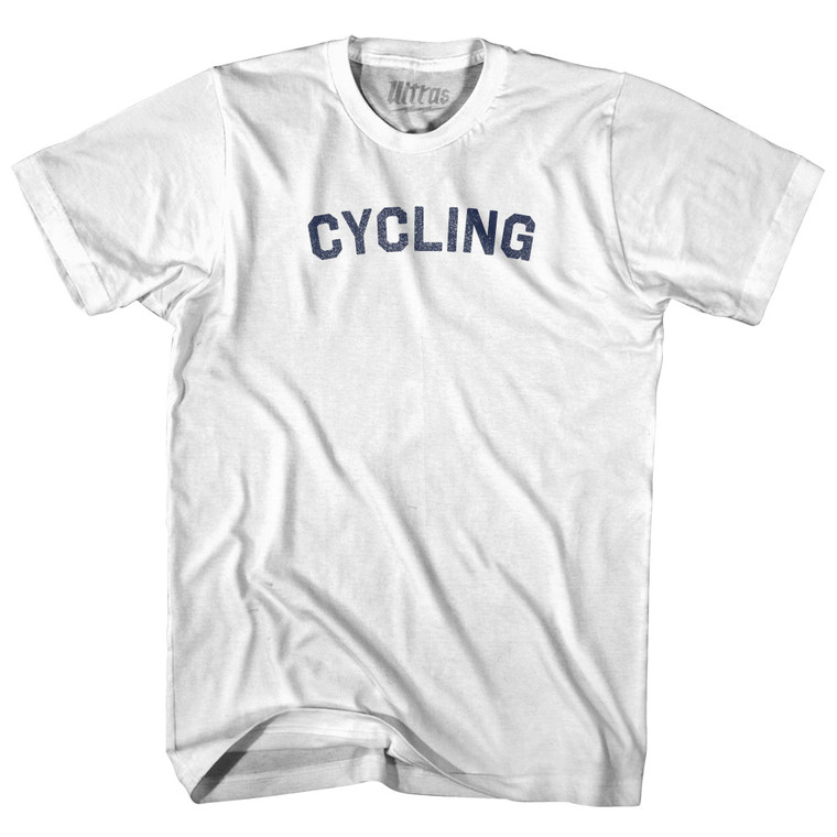 Cycling Adult Cotton T-shirt - White