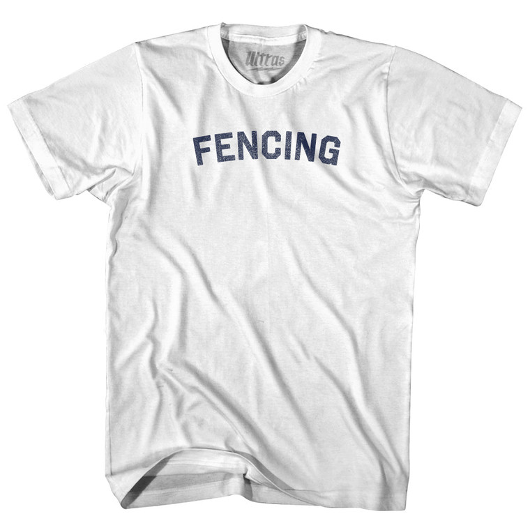 Fencing Womens Cotton Junior Cut T-Shirt - White