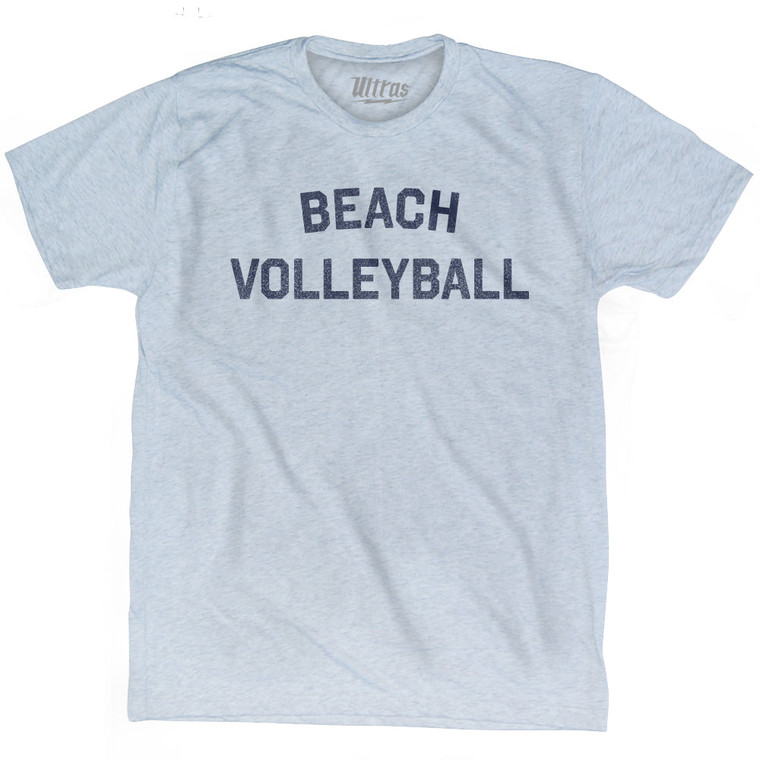 Beach Volleyball Adult Tri-Blend T-shirt - Athletic White