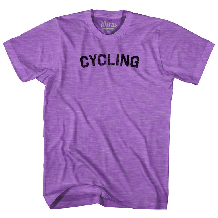 Cycling Adult Tri-Blend T-shirt - Heather Purple