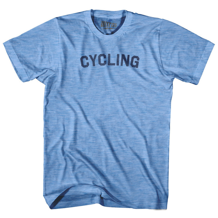 Cycling Adult Tri-Blend T-shirt - Athletic Blue
