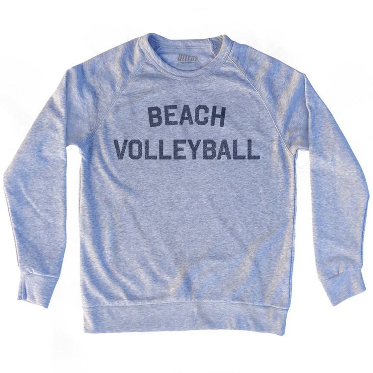 Beach Volleyball Adult Tri-Blend Sweatshirt - Heather Grey