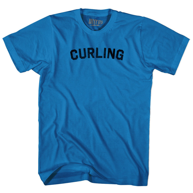 Curling Adult Cotton T-shirt - Royal