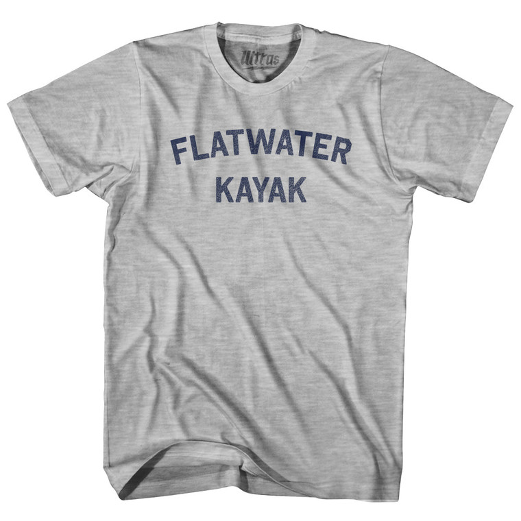 Flatwater Kayak Adult Cotton T-shirt - Grey Heather
