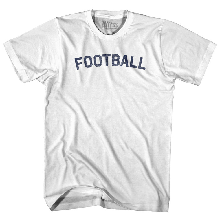 Football Womens Cotton Junior Cut T-Shirt - White