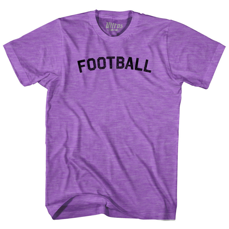 Football Adult Tri-Blend T-shirt - Heather Purple