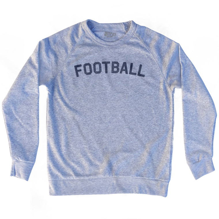 Football Adult Tri-Blend Sweatshirt - Heather Grey