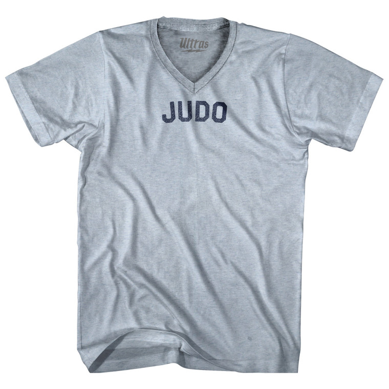 Judo Adult Tri-Blend V-neck T-shirt - Heather White