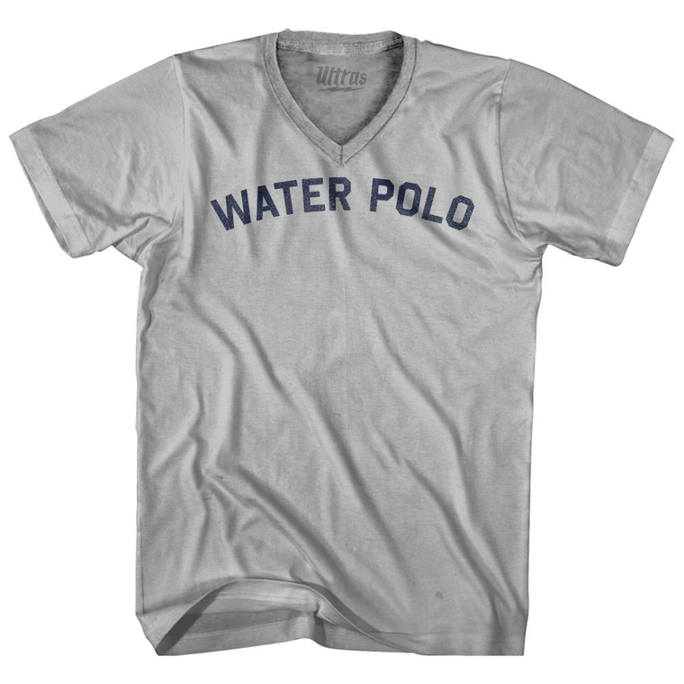 Water Polo  Adult Tri-Blend V-neck T-shirt - Cool Grey