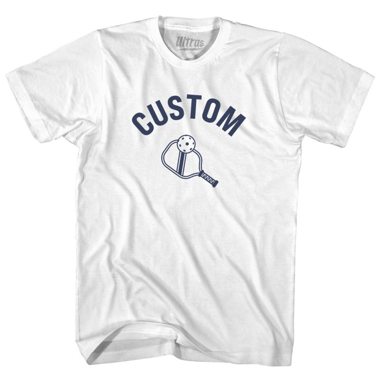 Custom Pickleball Womens Cotton Junior Cut T-Shirt - White