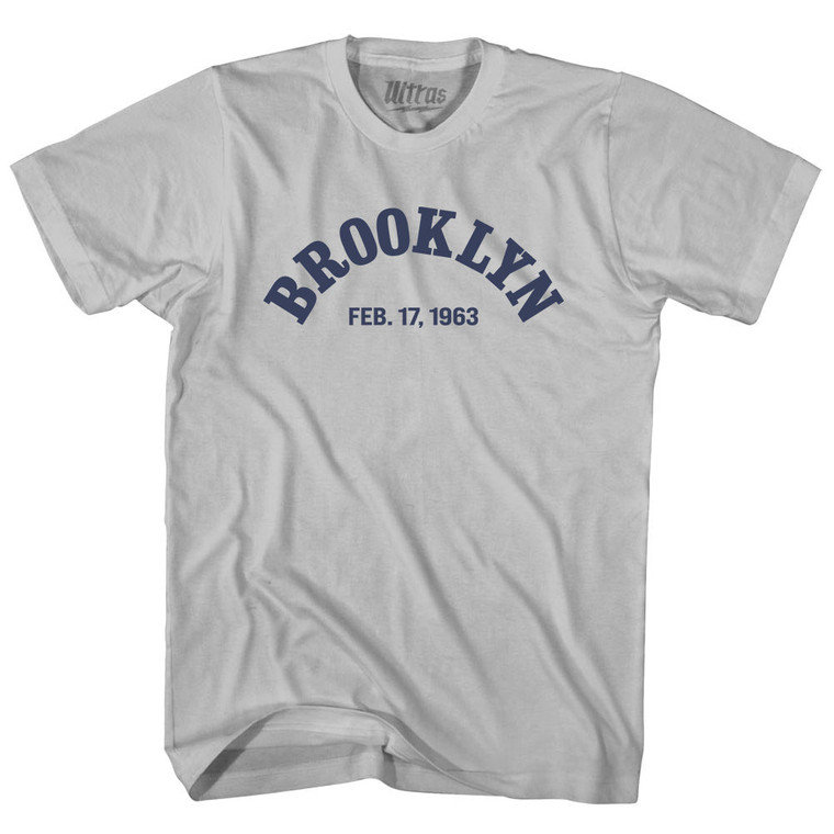 Jordan Birthdate Brooklyn Feb 17 1963 Adult Cotton T-shirt - Cool Grey