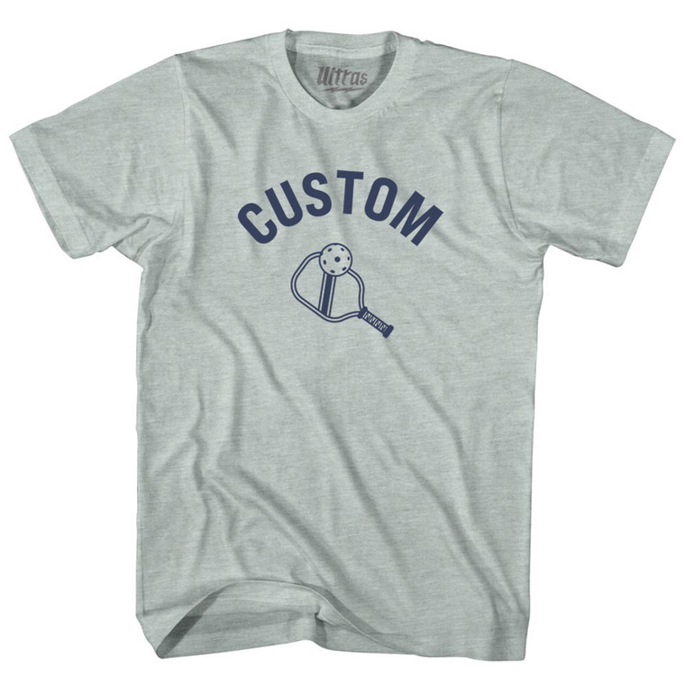 Custom Pickleball Adult Tri-Blend T-shirt - Athletic Cool Grey