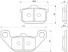 Golden Brake Pad Set, (F), Kawasaki GPZ1000RX