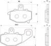 Golden Brake Pad Set, (R), Kawasaki Ninja 1000