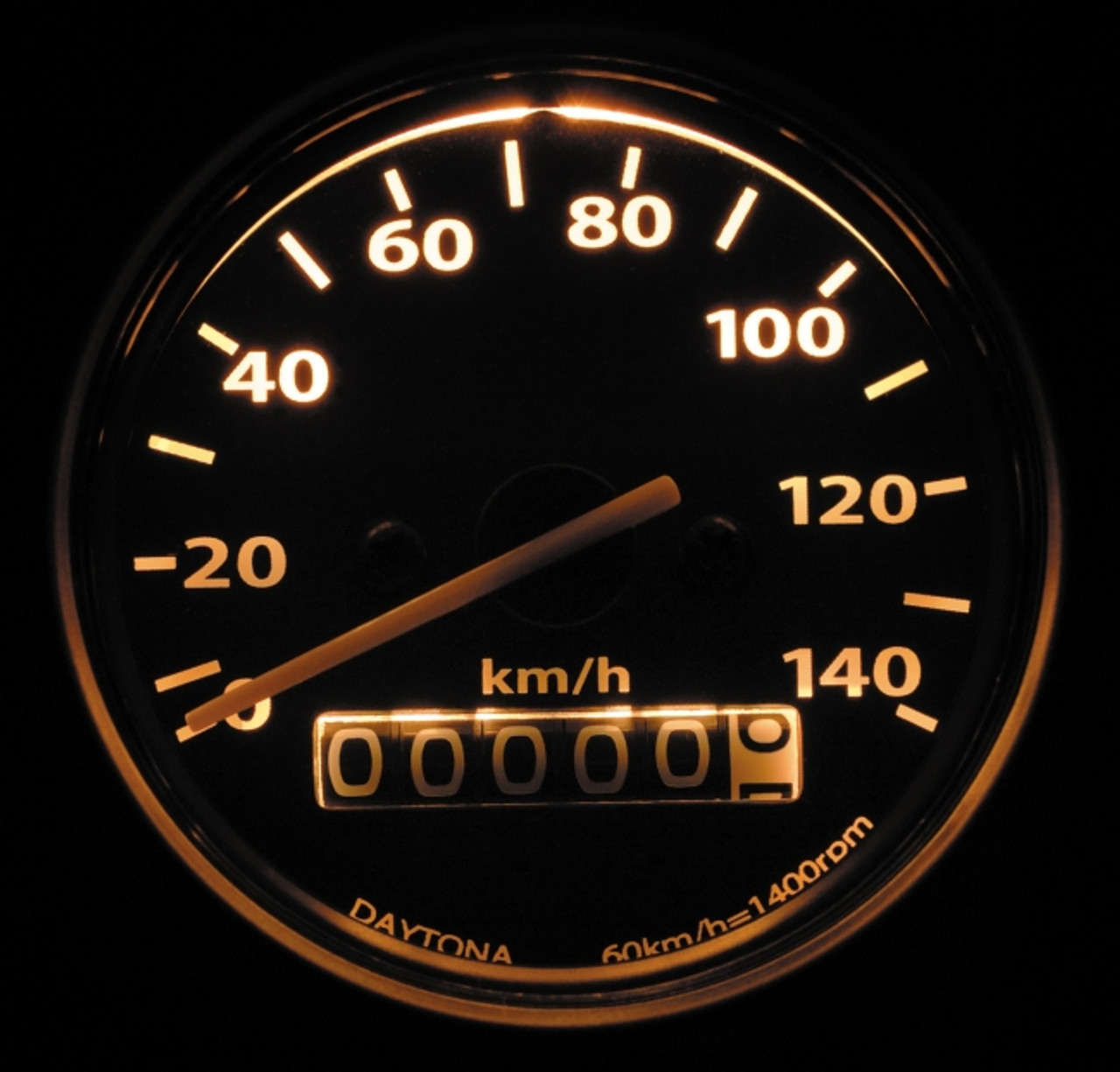 Speedometer, 140 kmh, Black