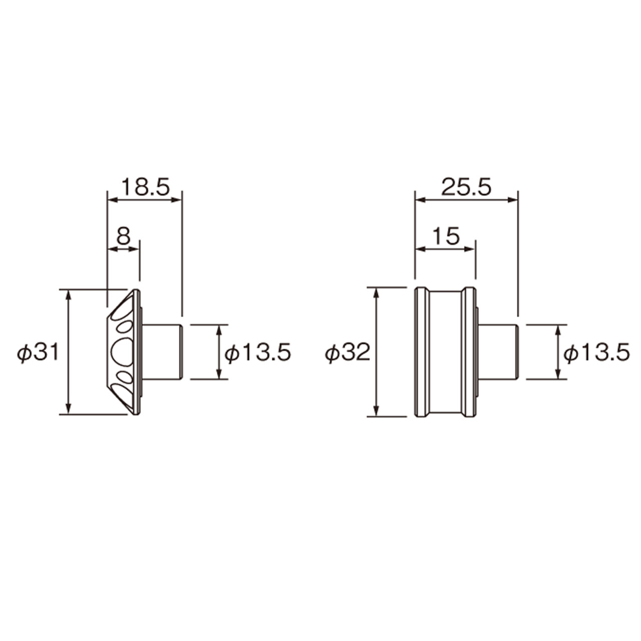 Heavy Weight Bar End, Silver