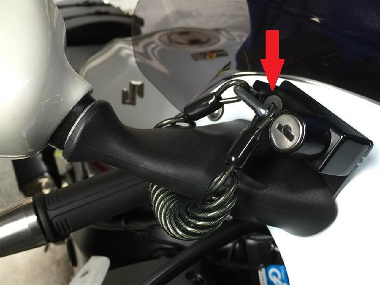 cbr250r helmet lock