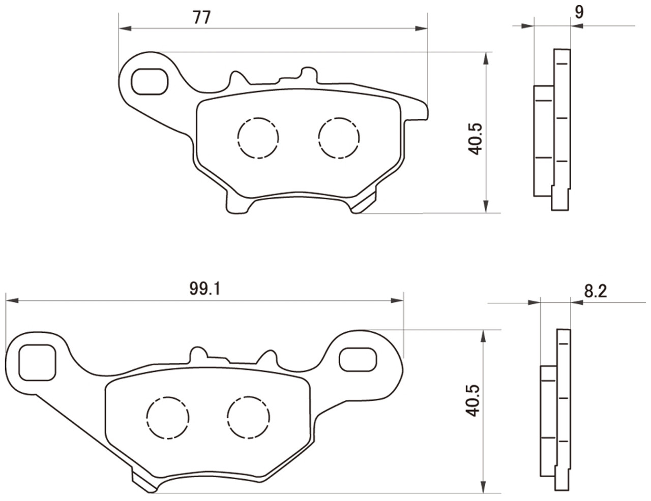 Golden Brake Pad Set, (F), Yamaha JOGZR