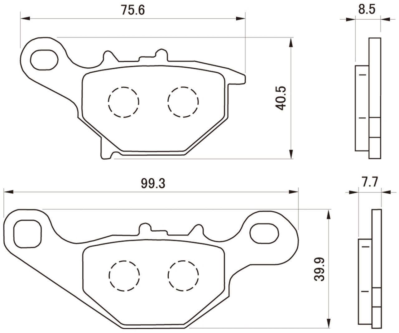 Golden Brake Pad Set, (F), Address, Street Magic