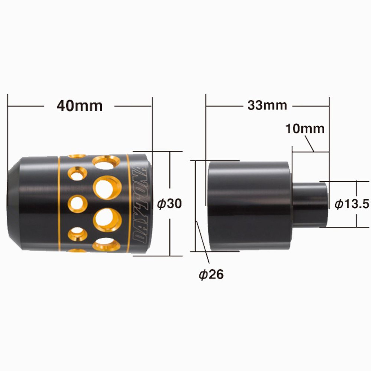 Premium Zone Bar End Caps, Plug, Hollow Type