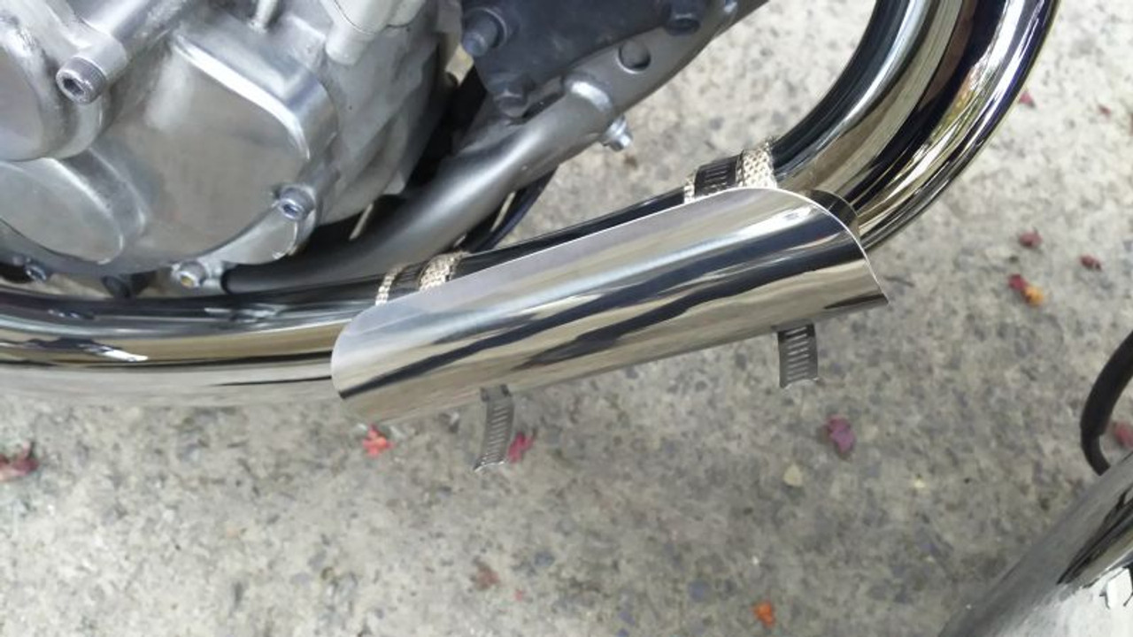 Daytona Exhaust Heat Protector Guard, Horizontal Curved Type