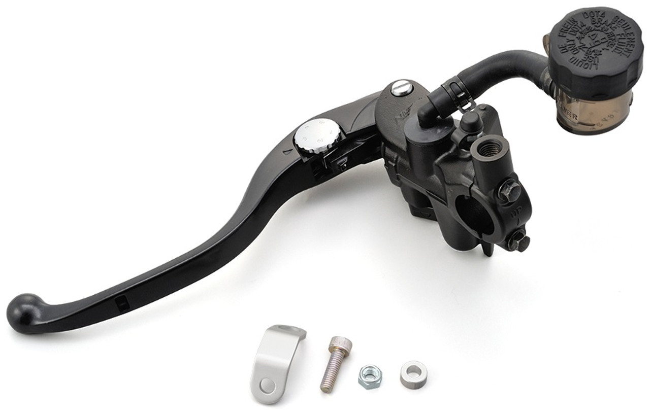 Radial Clutch Master Cylinder, Smoked Tank, 19mm, Black Lever