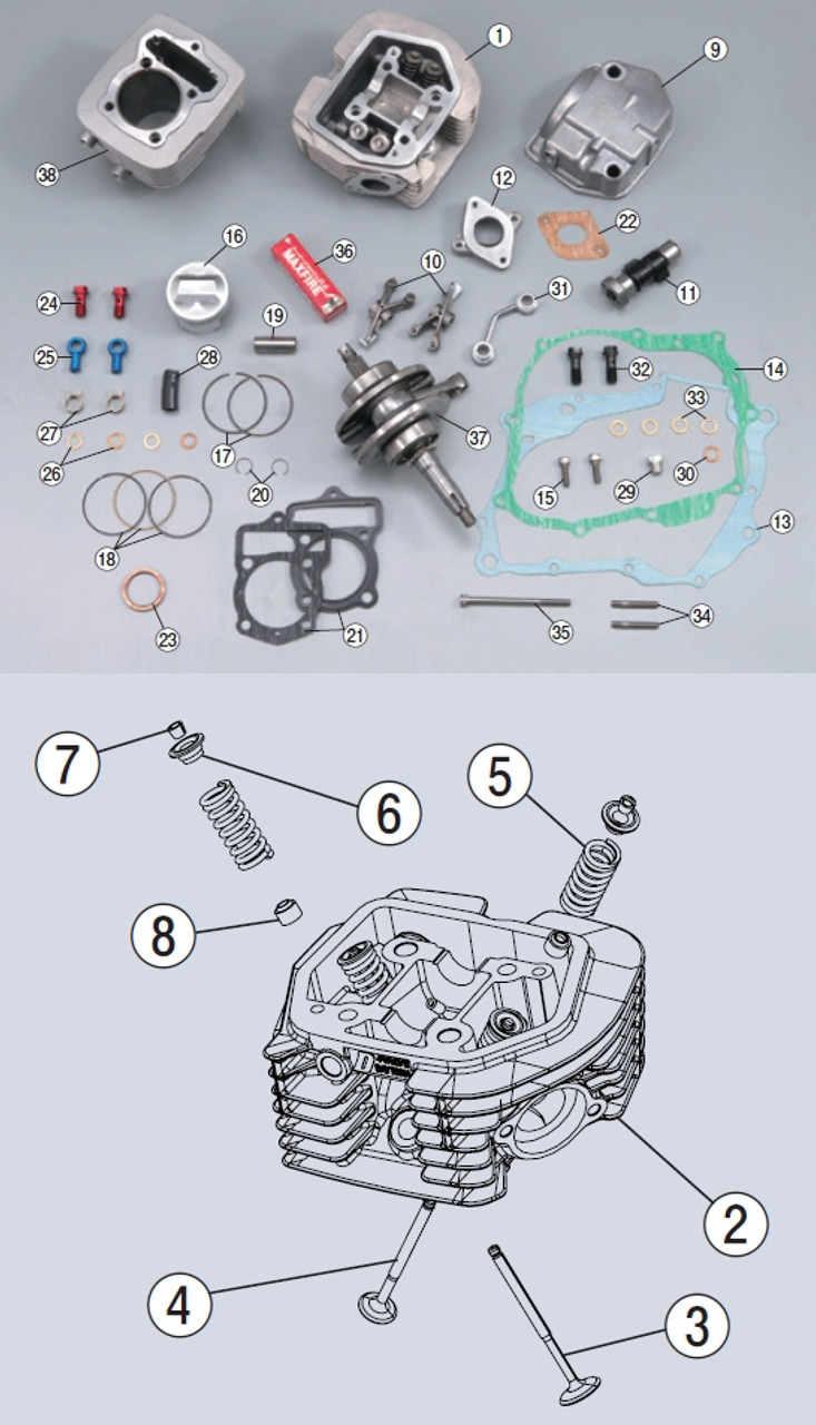 Repair Parts 4V-OHC Head - Exhaust Stud Bolt