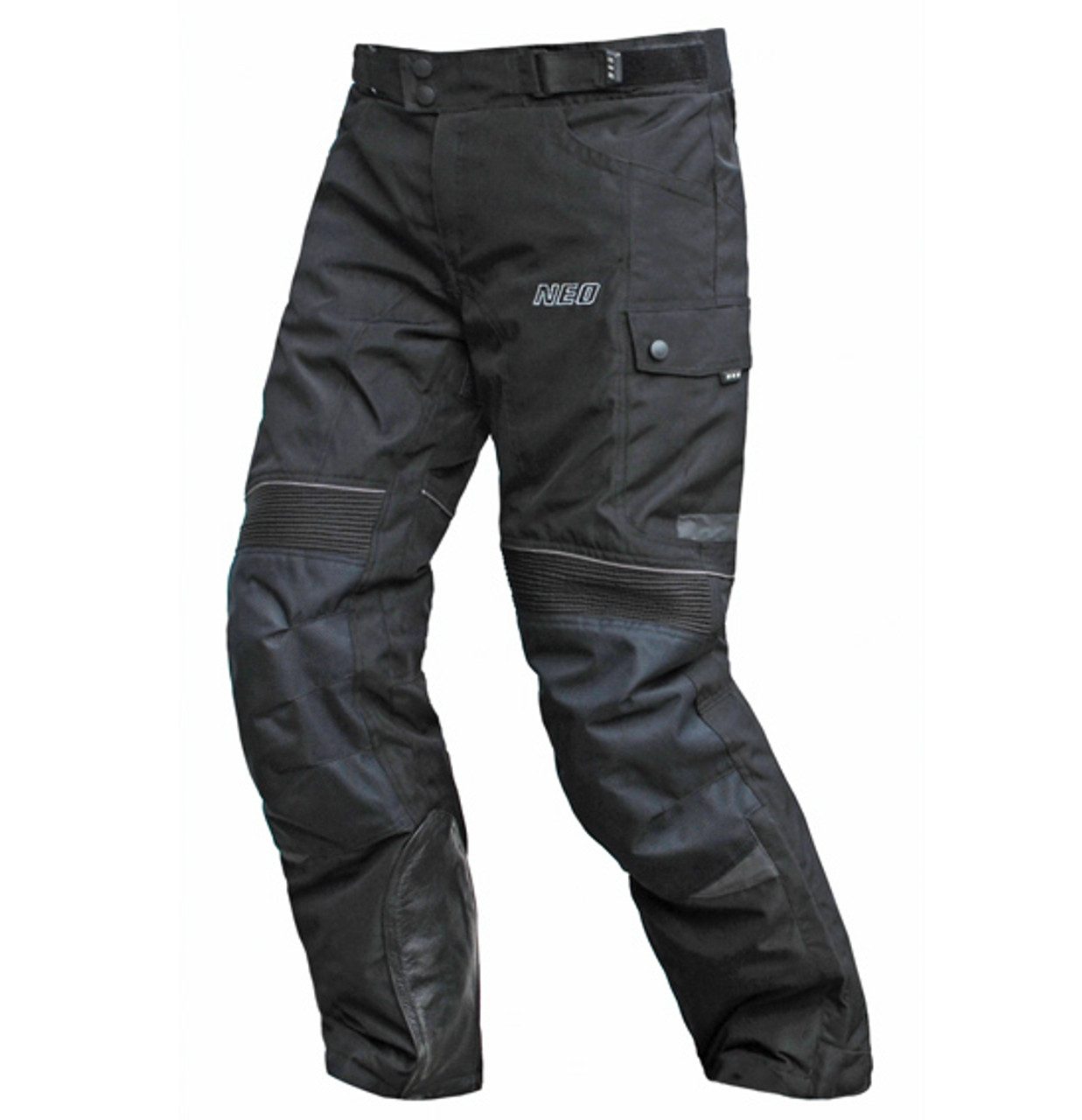 Master Motorcycle Trousers / Pants with Braces, Black