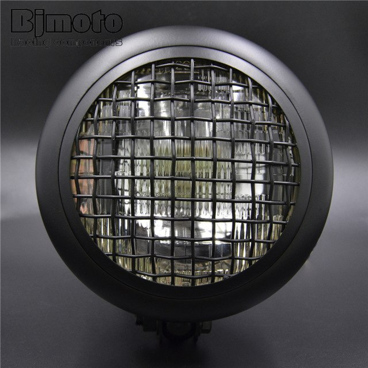 Aluminum Grid Motorcycle Headlight, For Harley Chopper/Bobber/Cafe Racer/Touring/Custom