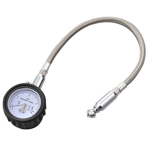 Daytona Tyre Air Gauge With Mesh Hose