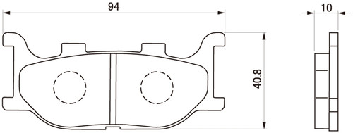 Golden Brake Pad Set, (F), Honda Majesty