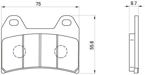 Golden Brake Pad Set, (F), Yamaha XJR1300