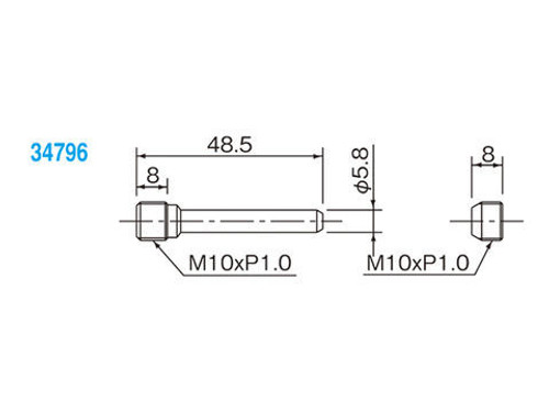 Brake Pad Pin, Statinless 7