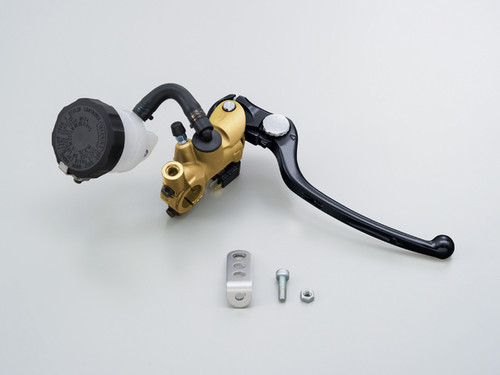 Radial Brake Master Cylinder, Vertical, 19mm, Black Lever, Gold Body