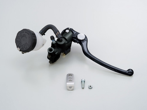 Radial Brake Master Cylinder, Vertical, 17mm, Black Lever, Black Body