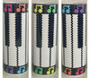 White Piano Keys Neon Notes Sublimation Pattern Tumbler 20 oz. Skinny