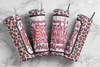Pink Christmas Leopard SS16/4MM 20 oz. Skinny Square Sublimated Tumbler