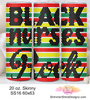 Black Nurses Rock Stripes Black SS16 Sublimation Pattern Tumbler 20 oz. Skinny