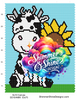 Sunflower Cow 8x10 Canvas 4MM/SS16 Rhinestone Template Digital Download