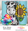 Sunflower Cow SS16 Sublimation Pattern Tumbler 20 oz. Skinny