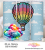Hot Air Balloon in Clouds SS16 Sublimation Pattern Tumbler 20 oz. Skinny